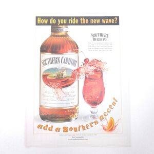Southern Comfort Hurricane Print Ad Bar Decor Retro Liquor Advertising Promo Art